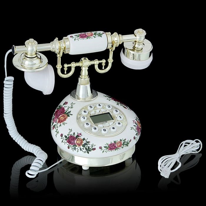 Ретро-телефон "Роза", 21 х 25 см, громкая связь, белый - фото 51363283 Ретро-телефон "Роза", 21 х 25 см, громкая связь, белый - фото 51363283