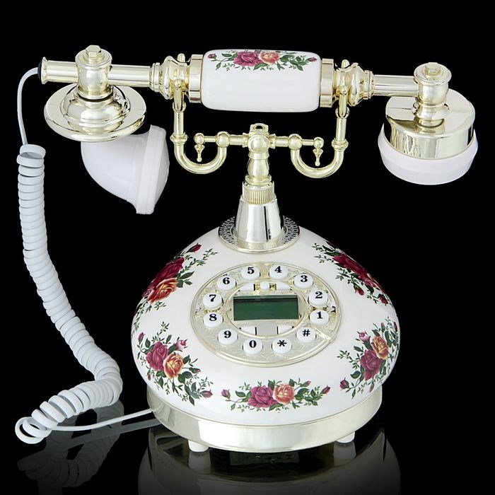 Ретро-телефон "Роза", 21 х 25 см, громкая связь, белый - фото 51363284 Ретро-телефон "Роза", 21 х 25 см, громкая связь, белый - фото 51363284