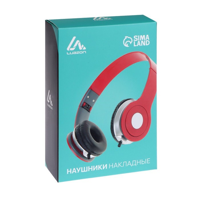 Наушники Luazon RX-11, накладные, складные, красные - фото 51363356 Наушники Luazon RX-11, накладные, складные, красные - фото 51363356