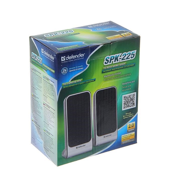Компьютерные колонки 2.0 DEFENDER SPK-225, 2х2Вт, USB, черно-серые - фото 51363471 Компьютерные колонки 2.0 DEFENDER SPK-225, 2х2Вт, USB, черно-серые - фото 51363471