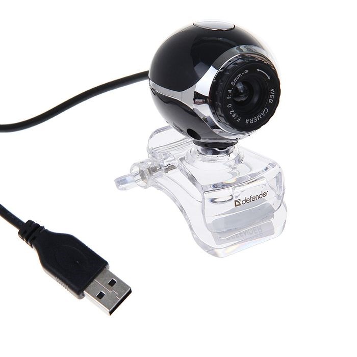 Веб-камера Defender C-090, 0.3 Мп, 640x480, микрофон, черная - фото 51363501 Веб-камера Defender C-090, 0.3 Мп, 640x480, микрофон, черная - фото 51363501