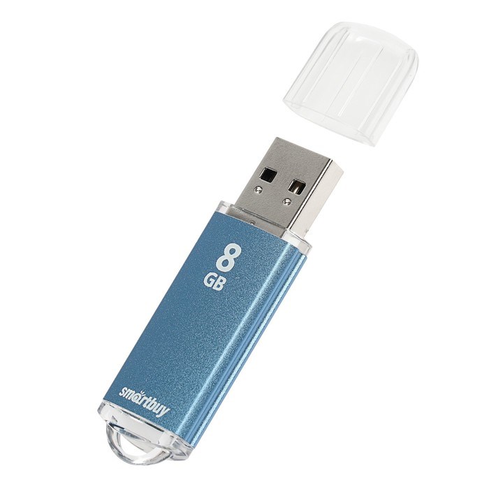 Флешка Smartbuy V-Cut, 8 Гб, USB2.0, чт до 25 Мб/с, зап до 15 Мб/с, синяя - фото 51363536 Флешка Smartbuy V-Cut, 8 Гб, USB2.0, чт до 25 Мб/с, зап до 15 Мб/с, синяя - фото 51363536