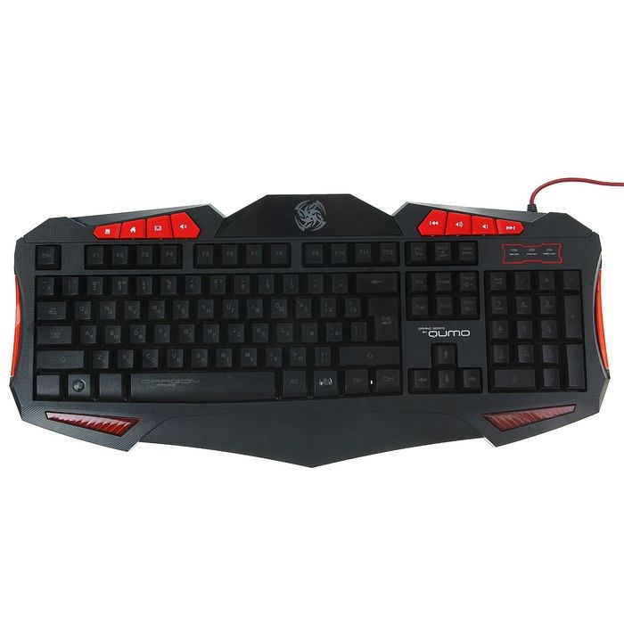 Клавиатура Qumo Dragon War Axe, игровая, проводная, подсветка, 112 клавиш, USB, чёрная - фото 51363590 Клавиатура Qumo Dragon War Axe, игровая, проводная, подсветка, 112 клавиш, USB, чёрная - фото 51363590