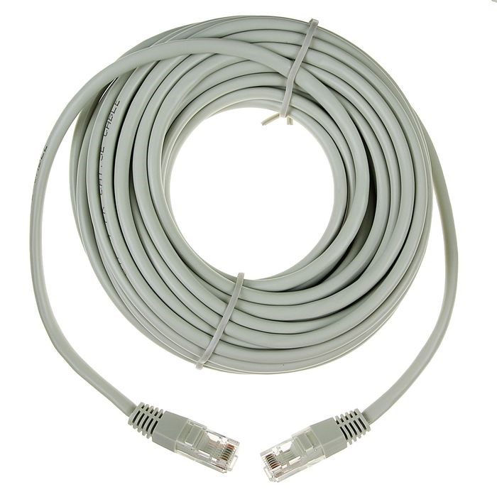 Патч-корд Gembird PP12e-10M, UTP 5е кат., RJ-45(m)-RJ-45(m), 10 м, серый - фото 51363878 Патч-корд Gembird PP12e-10M, UTP 5е кат., RJ-45(m)-RJ-45(m), 10 м, серый - фото 51363878