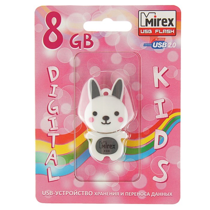 Флешка Mirex RABBIT GREY, 8 Гб, USB2.0, "кролик", чт до 25 Мб/с, зап до 15 Мб/с - фото 51363927 Флешка Mirex RABBIT GREY, 8 Гб, USB2.0, "кролик", чт до 25 Мб/с, зап до 15 Мб/с - фото 51363927