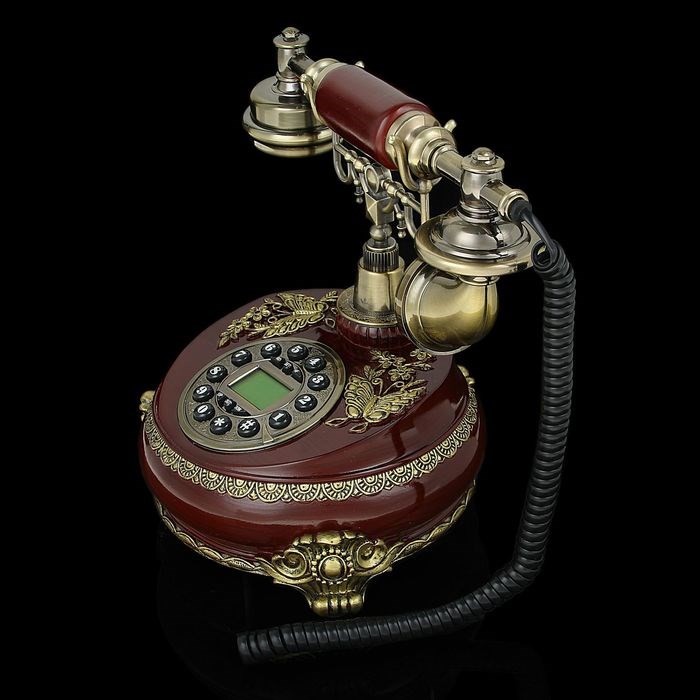 Ретро-телефон "Бабочка", громкая связь, 23 х 26 см, коричневый - фото 51364266 Ретро-телефон "Бабочка", громкая связь, 23 х 26 см, коричневый - фото 51364266