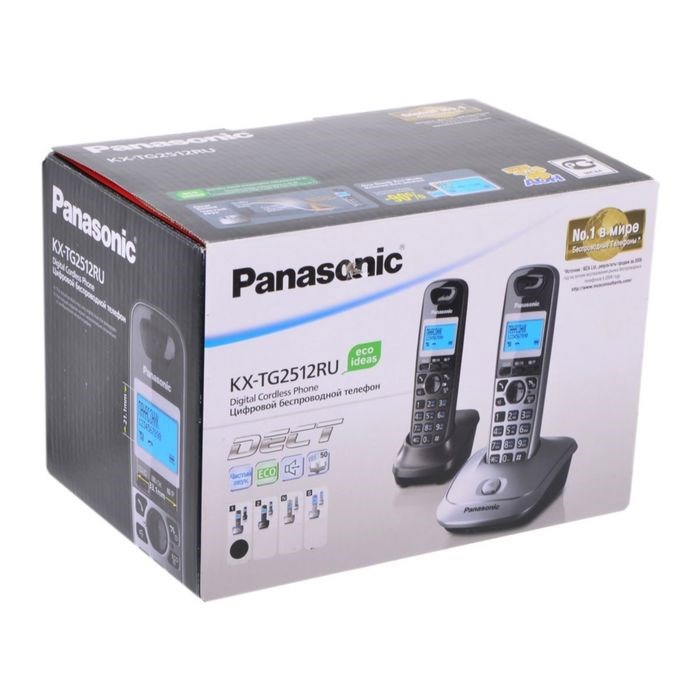 Радиотелефон Dect Panasonic KX-TG2512RU1 серый металлик, АОН - фото 51364468 Радиотелефон Dect Panasonic KX-TG2512RU1 серый металлик, АОН - фото 51364468