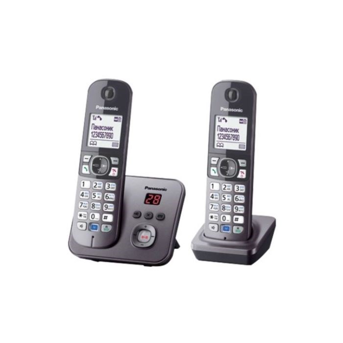Радиотелефон Panasonic Dect KX-TG6822RUM, автоответчик, АОН, серый металлик - фото 51364484 Радиотелефон Panasonic Dect KX-TG6822RUM, автоответчик, АОН, серый металлик - фото 51364484