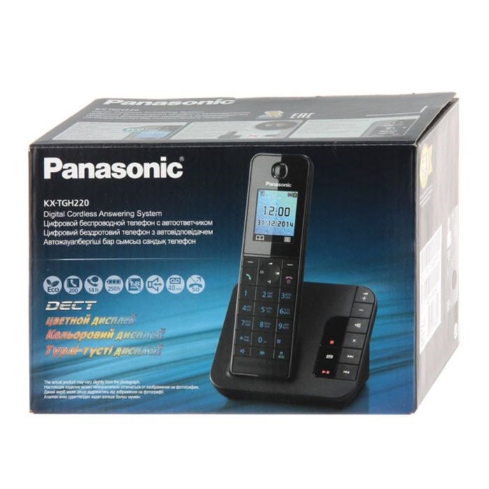 Радиотелефон Panasonic Dect KX-TGH220RUB, автоответчик, АОН, чёрный - фото 51364493 Радиотелефон Panasonic Dect KX-TGH220RUB, автоответчик, АОН, чёрный - фото 51364493
