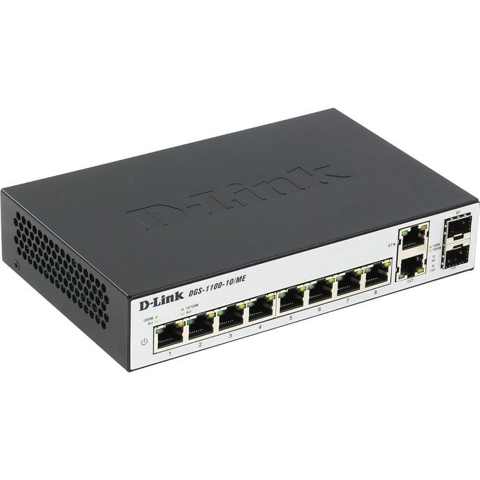 Коммутатор D-Link DGS-1100-10/ME/A1A настраиваемый настольный 8x10/100/1000BASE-T - фото 51364572 Коммутатор D-Link DGS-1100-10/ME/A1A настраиваемый настольный 8x10/100/1000BASE-T - фото 51364572