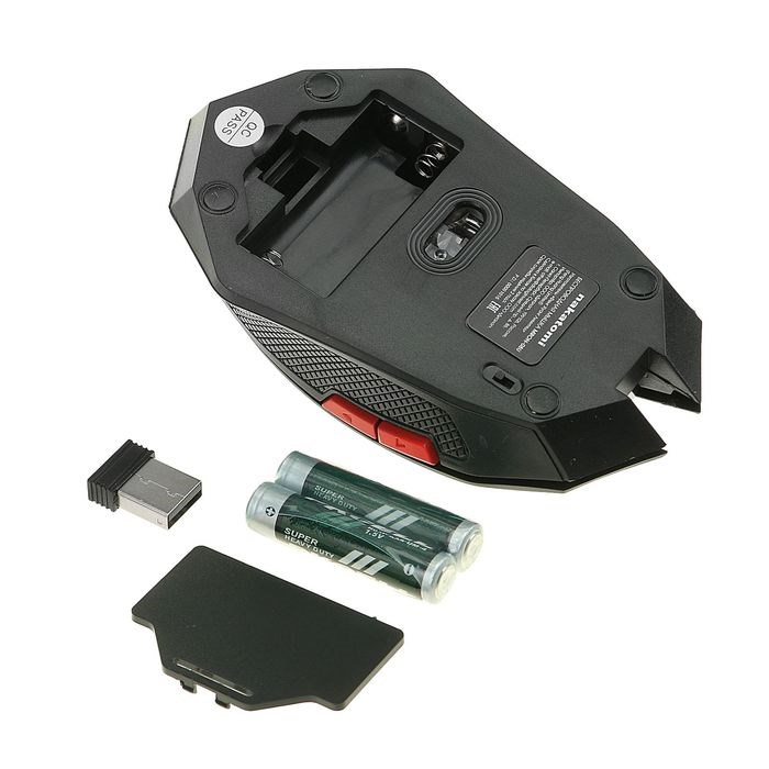 Мышь Nakatomi MRON-08U Navigator, беспроводная, оптическая, 1600 dpi, 2xAAA, USB, чёрная - фото 51364610 Мышь Nakatomi MRON-08U Navigator, беспроводная, оптическая, 1600 dpi, 2xAAA, USB, чёрная - фото 51364610