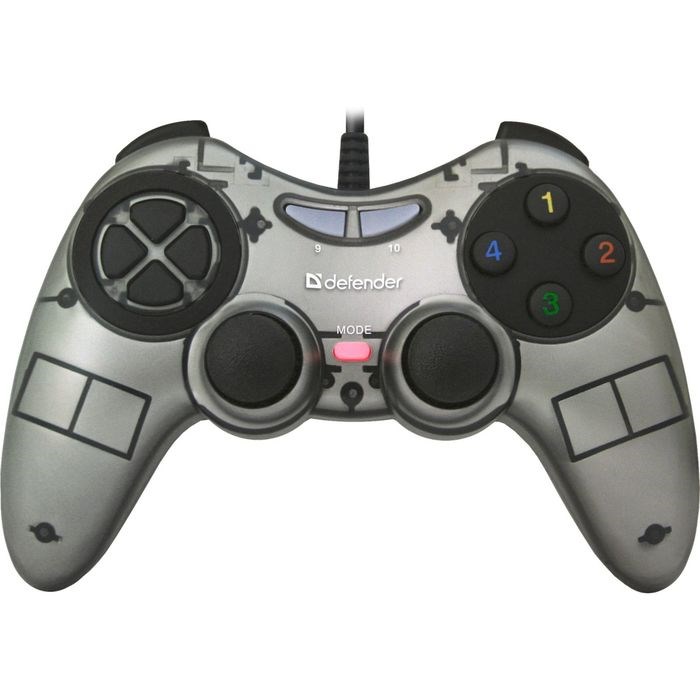 Геймпад Defender Zoom, Xinput, проводной, вибрация, для PC, USB, серо-черный - фото 51364712 Геймпад Defender Zoom, Xinput, проводной, вибрация, для PC, USB, серо-черный - фото 51364712