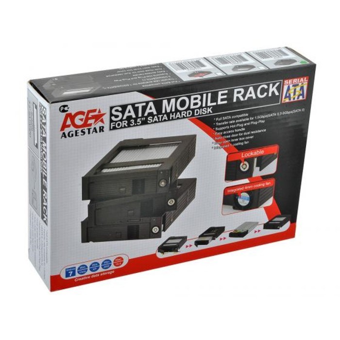 Сменный бокс для HDD AgeStar SMRP SATA II пластик черный 3.5" - фото 51364888 Сменный бокс для HDD AgeStar SMRP SATA II пластик черный 3.5" - фото 51364888