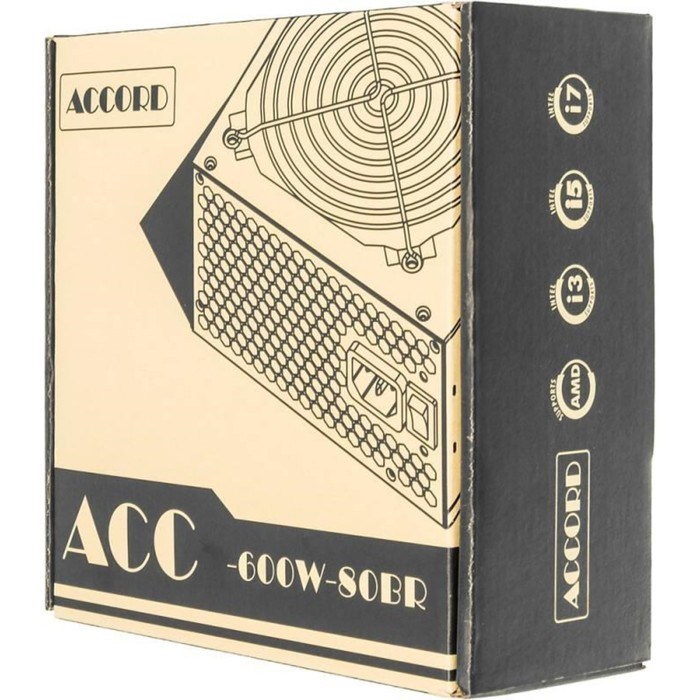 Блок питания Accord ATX 600W ACC-600W-80BR 80+ bronze (24+4+4pin) 120mm fan 6xSATA RTL - фото 51364907 Блок питания Accord ATX 600W ACC-600W-80BR 80+ bronze (24+4+4pin) 120mm fan 6xSATA RTL - фото 51364907