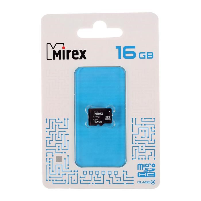Карта памяти Mirex microSD, 16 Гб, SDHC, класс 4 - фото 51365011 Карта памяти Mirex microSD, 16 Гб, SDHC, класс 4 - фото 51365011