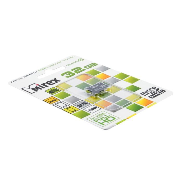 Карта памяти Mirex microSD, 32 Гб, SDHC, класс 10 - фото 51365021 Карта памяти Mirex microSD, 32 Гб, SDHC, класс 10 - фото 51365021