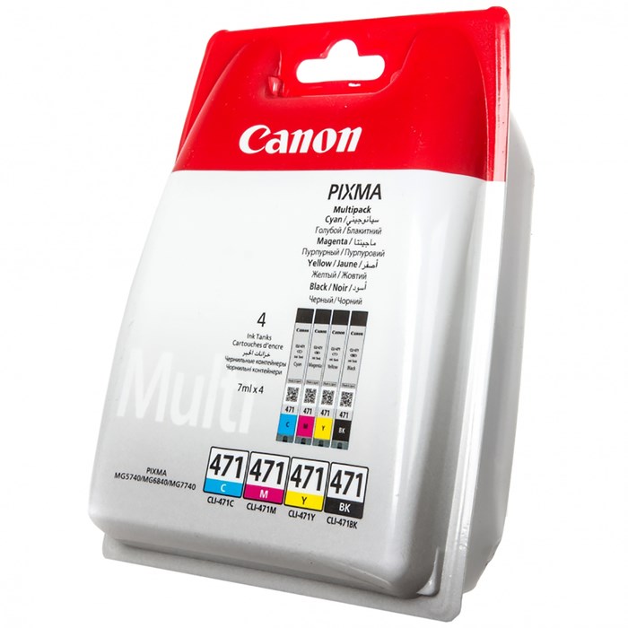 Картридж струйный Canon CLI-471C/M/Y/Bk 0401C004 многоцветный для Canon Pixma MG5740/MG6840/MG7740 - фото 51365132 Картридж струйный Canon CLI-471C/M/Y/Bk 0401C004 многоцветный для Canon Pixma MG5740/MG6840/MG7740 - фото 51365132