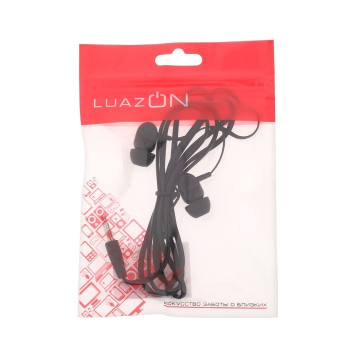 Наушники Luazon W-25, вакуумные, плоский провод, МИКС - фото 51365423 Наушники Luazon W-25, вакуумные, плоский провод, МИКС - фото 51365423