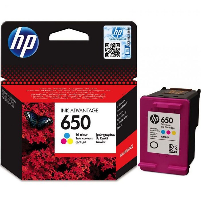 Картридж струйный HP 650 CZ102AE многоцветный для HP DJ IA 2515/2516 (200стр.) - фото 51365431 Картридж струйный HP 650 CZ102AE многоцветный для HP DJ IA 2515/2516 (200стр.) - фото 51365431