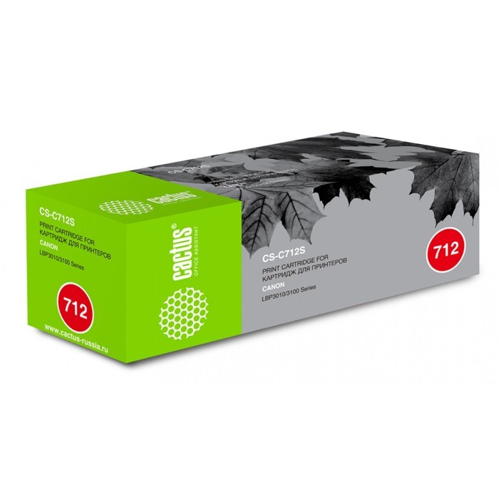 Картридж Cactus CS-C712S для Canon LBP-3010/3020 (1500k), черный - фото 51365448 Картридж Cactus CS-C712S для Canon LBP-3010/3020 (1500k), черный - фото 51365448
