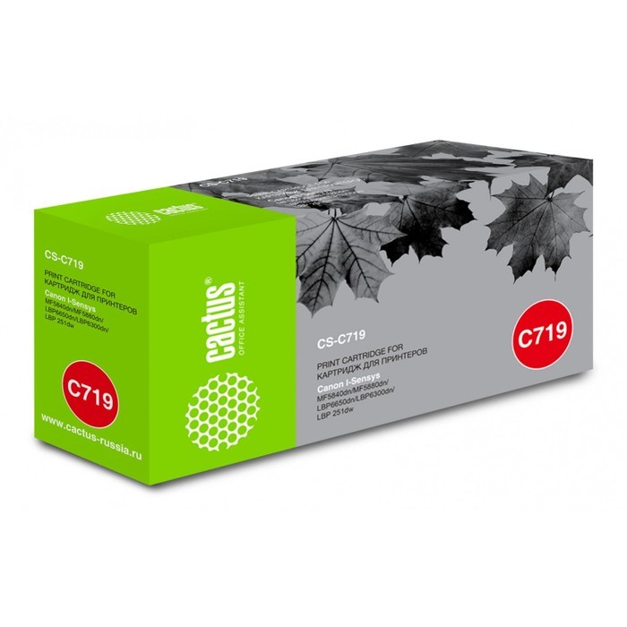 Картридж Cactus CS-C719 для Canon i-SENSYS MF5840/MF5880/LBP6300/6650 (2100k), черный - фото 51365466 Картридж Cactus CS-C719 для Canon i-SENSYS MF5840/MF5880/LBP6300/6650 (2100k), черный - фото 51365466