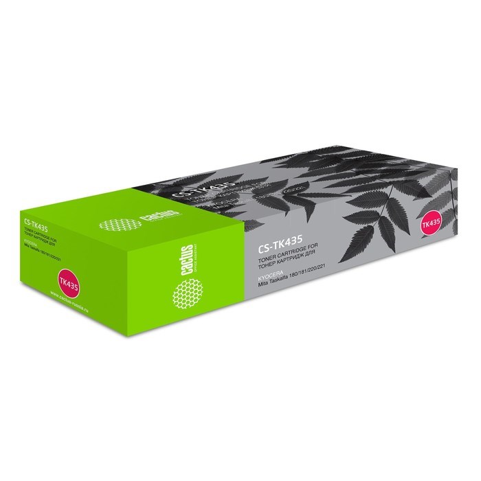 Тонер Картридж Cactus CS-TK435 черный для Kyocera Mita TASKalfa 180/181/220/221 (15000стр.) 172627 - фото 51365482 Тонер Картридж Cactus CS-TK435 черный для Kyocera Mita TASKalfa 180/181/220/221 (15000стр.) 172627 - фото 51365482