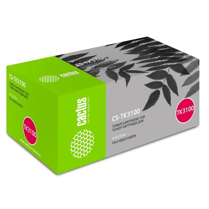 Тонер Картридж Cactus CS-TK3100 черный для Kyocera Ecosys FS-2100D/2100DN (12500стр.) - фото 51365495 Тонер Картридж Cactus CS-TK3100 черный для Kyocera Ecosys FS-2100D/2100DN (12500стр.) - фото 51365495
