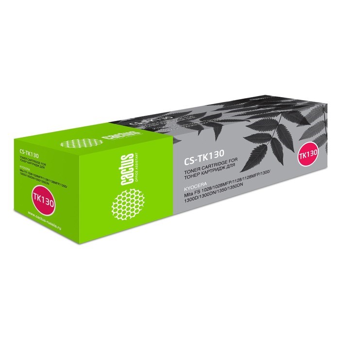 Тонер Картридж Cactus CS-TK130 черный для Kyocera Mita FS-1028MFP/1128MFP/1300D/1300DN/1350DN (7200с - фото 51365512 Тонер Картридж Cactus CS-TK130 черный для Kyocera Mita FS-1028MFP/1128MFP/1300D/1300DN/1350DN (7200с - фото 51365512