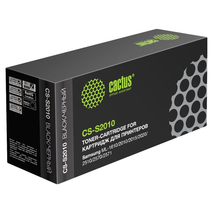 Тонер Картридж Cactus CS-S2010 черный для Samsung ML-1610/2010/2015/2020/2510/2570/2571 (3000стр.) - фото 51365580 Тонер Картридж Cactus CS-S2010 черный для Samsung ML-1610/2010/2015/2020/2510/2570/2571 (3000стр.) - фото 51365580