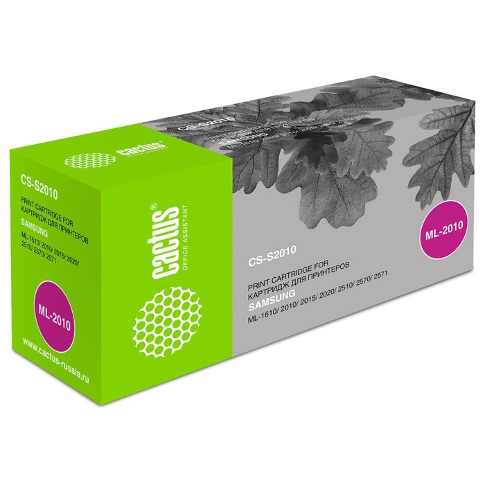 Тонер Картридж Cactus CS-S2010 черный для Samsung ML-1610/2010/2015/2020/2510/2570/2571 (3000стр.) - фото 51365581 Тонер Картридж Cactus CS-S2010 черный для Samsung ML-1610/2010/2015/2020/2510/2570/2571 (3000стр.) - фото 51365581