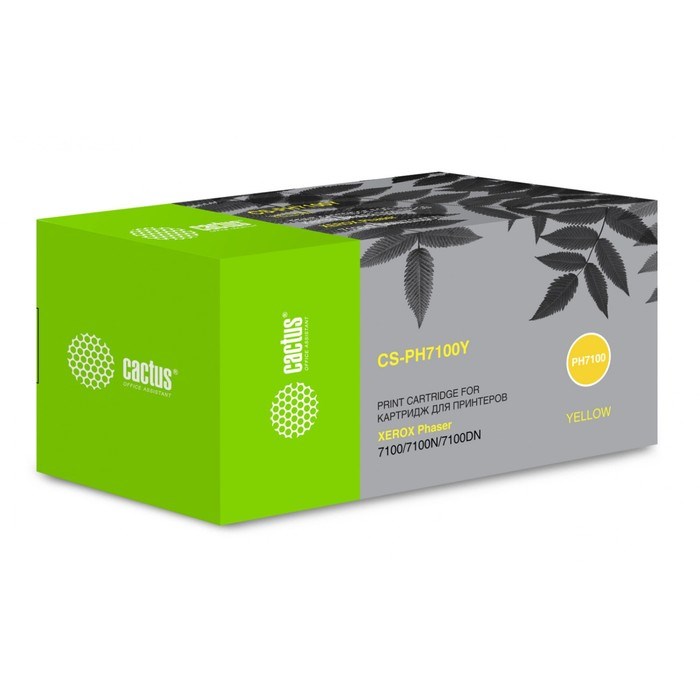 Картридж Cactus CS-PH7100Y 106R02608 Yellow для Xerox Phaser 7100/7100N/7100DN (4500k), желтый 17265 - фото 51365610 Картридж Cactus CS-PH7100Y 106R02608 Yellow для Xerox Phaser 7100/7100N/7100DN (4500k), желтый 17265 - фото 51365610