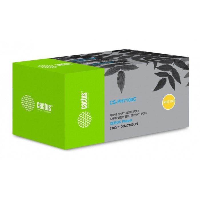 Картридж Cactus CS-PH7100C 106R02606 Cyan для Xerox Phaser 7100/7100N (4500k), голубой - фото 51365611 Картридж Cactus CS-PH7100C 106R02606 Cyan для Xerox Phaser 7100/7100N (4500k), голубой - фото 51365611