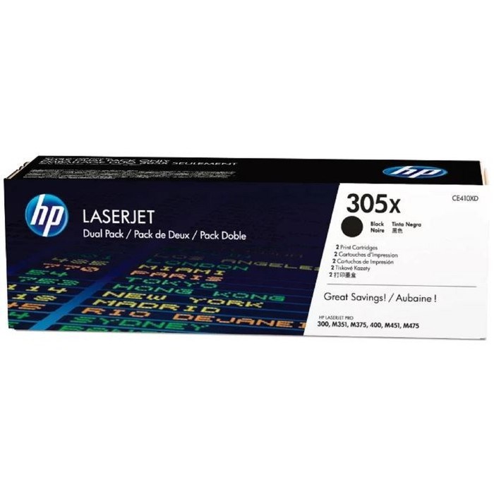 Тонер Картридж HP CE410XD черный x2уп. для HP CLJ M451 (24000стр.) - фото 51365638 Тонер Картридж HP CE410XD черный x2уп. для HP CLJ M451 (24000стр.) - фото 51365638
