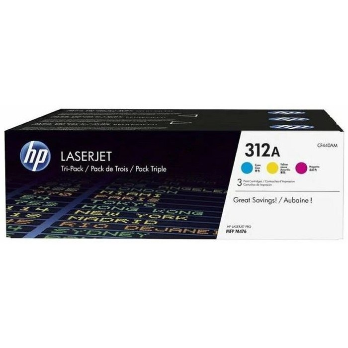 Набор картриджей HP 312A CF440AM для CLJ Pro M476 (2400k), голубой/желтый/пурпурный - фото 51365679 Набор картриджей HP 312A CF440AM для CLJ Pro M476 (2400k), голубой/желтый/пурпурный - фото 51365679