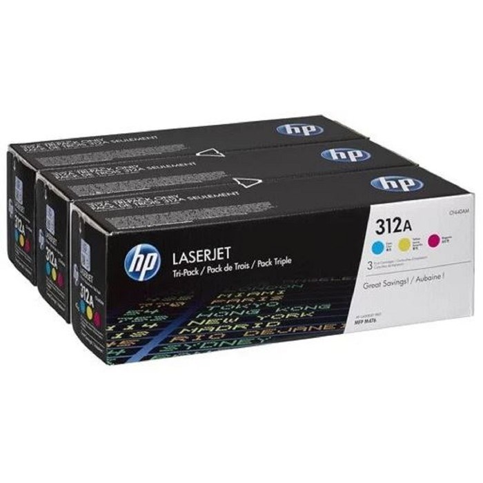 Набор картриджей HP 312A CF440AM для CLJ Pro M476 (2400k), голубой/желтый/пурпурный - фото 51365680 Набор картриджей HP 312A CF440AM для CLJ Pro M476 (2400k), голубой/желтый/пурпурный - фото 51365680
