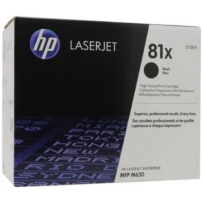 Тонер Картридж HP 81X CF281X черный для HP LJ Pro M630dn/f/h/z (25000стр.) - фото 51365685 Тонер Картридж HP 81X CF281X черный для HP LJ Pro M630dn/f/h/z (25000стр.) - фото 51365685