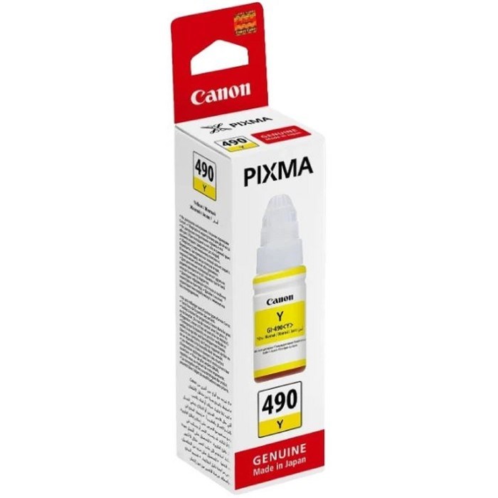 Чернила Canon GI-490Y 0666C001 желтый для Canon Pixma G1400/2400/3400 (70мл) - фото 51365713 Чернила Canon GI-490Y 0666C001 желтый для Canon Pixma G1400/2400/3400 (70мл) - фото 51365713