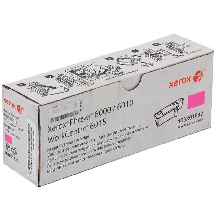 Тонер Картридж Xerox 106R01632 пурпурный для Xerox Ph 6000/6010N/WC 6015 (1000стр.) - фото 51365744 Тонер Картридж Xerox 106R01632 пурпурный для Xerox Ph 6000/6010N/WC 6015 (1000стр.) - фото 51365744