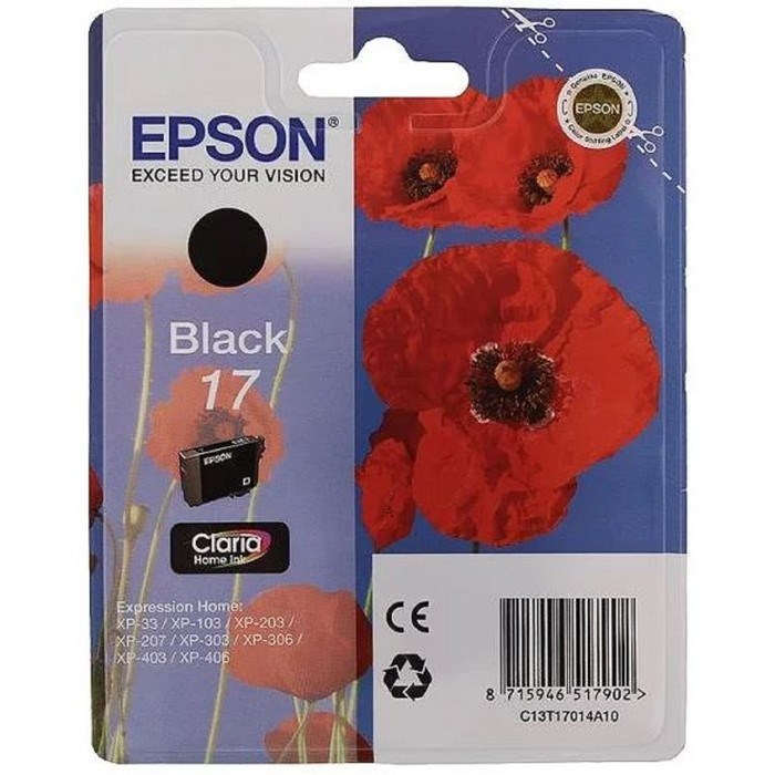 Картридж струйный Epson C13T17014A10 черный для Epson XP33/203/303 - фото 51365779 Картридж струйный Epson C13T17014A10 черный для Epson XP33/203/303 - фото 51365779