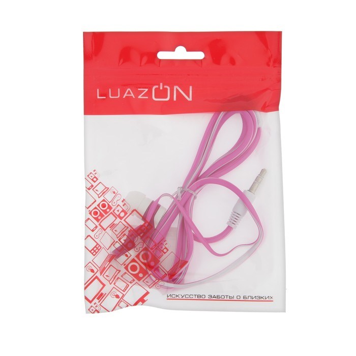 Наушники Luazon VBT 1.7, вакуумные, плоский провод, МИКС - фото 51365844 Наушники Luazon VBT 1.7, вакуумные, плоский провод, МИКС - фото 51365844