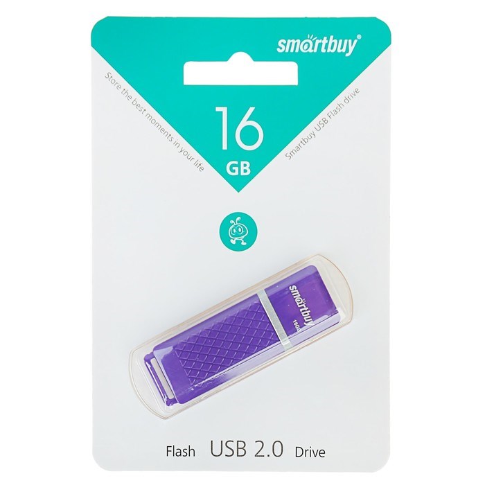 Флешка Smartbuy Quartz, 16 Гб, USB2.0, чт до 25 Мб/с, зап до 15 Мб/с, фиолетовая - фото 51365873 Флешка Smartbuy Quartz, 16 Гб, USB2.0, чт до 25 Мб/с, зап до 15 Мб/с, фиолетовая - фото 51365873