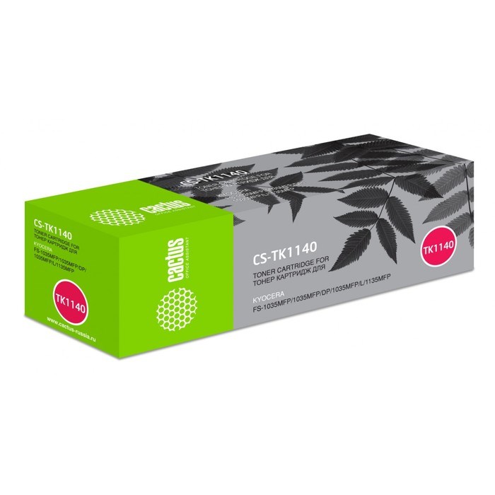 Тонер Картридж Cactus CS-TK1140 черный для Kyocera FS-1035/1135/M2535dn (7200стр.) - фото 51366082 Тонер Картридж Cactus CS-TK1140 черный для Kyocera FS-1035/1135/M2535dn (7200стр.) - фото 51366082