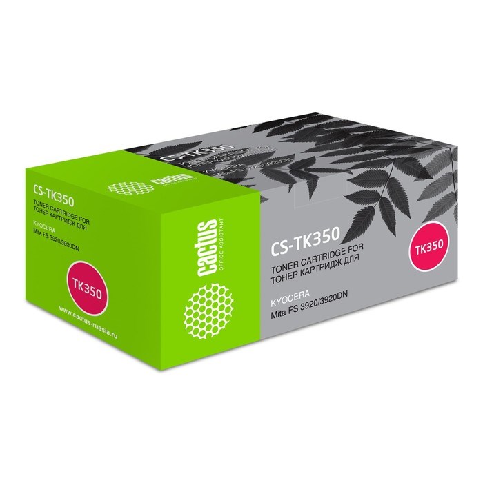 Тонер Картридж Cactus CS-TK350 черный для Kyocera Mita FS 3920/3920DN (15000стр.) - фото 51366084 Тонер Картридж Cactus CS-TK350 черный для Kyocera Mita FS 3920/3920DN (15000стр.) - фото 51366084