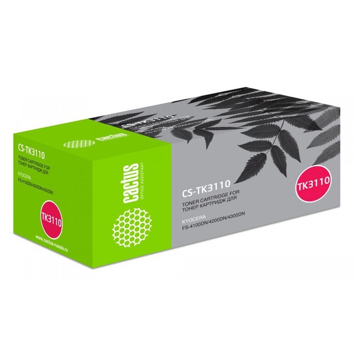 Тонер Картридж Cactus CS-TK3110 черный для Kyocera Ecosys FS-4100DN/4200DN/4300DN (15500стр.) 1726 - фото 51366086 Тонер Картридж Cactus CS-TK3110 черный для Kyocera Ecosys FS-4100DN/4200DN/4300DN (15500стр.) 1726 - фото 51366086