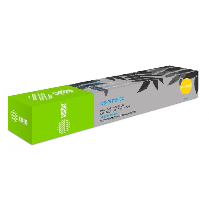Картридж Cactus CS-PH7500C 106R01443 Cyan для Xerox Phaser 7500 (17800k), голубой - фото 51366138 Картридж Cactus CS-PH7500C 106R01443 Cyan для Xerox Phaser 7500 (17800k), голубой - фото 51366138