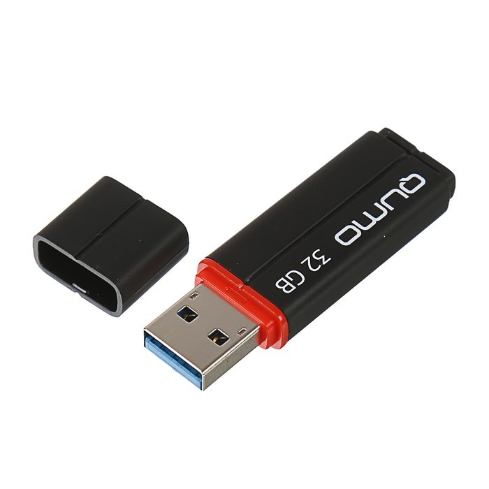 Флешка Qumo Speedster 3.0, 32 Гб, USB3.0, чт до 140 Мб/с, зап до 40 Мб/с, черная - фото 51366298 Флешка Qumo Speedster 3.0, 32 Гб, USB3.0, чт до 140 Мб/с, зап до 40 Мб/с, черная - фото 51366298