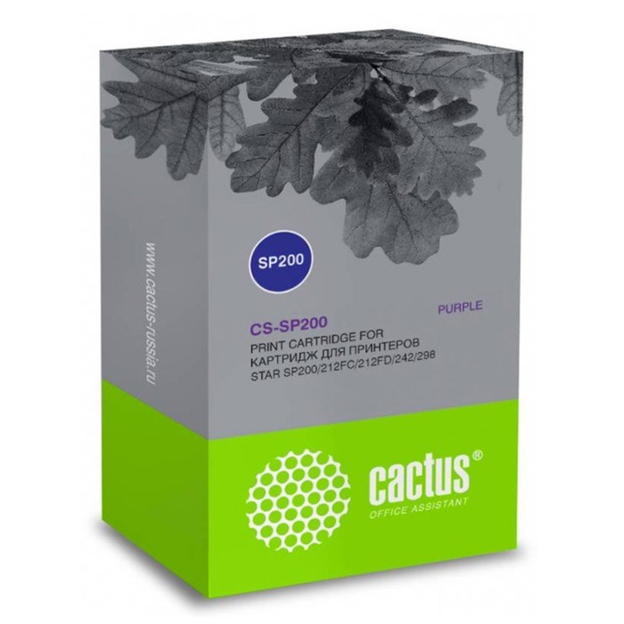 Картридж ленточный Cactus CS-SP200 фиолетовый для Star SP200/212FC/212FD/242/298 - фото 51366302 Картридж ленточный Cactus CS-SP200 фиолетовый для Star SP200/212FC/212FD/242/298 - фото 51366302