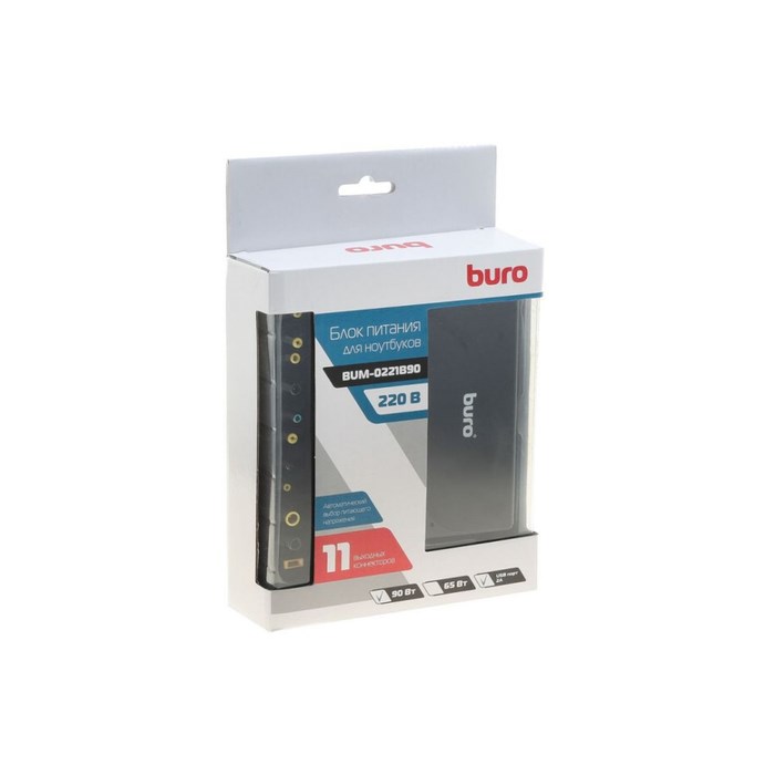 Адаптер питания Buro BUM-0221B90, автоматич., 90Вт, 12В-20В 11-переходник., 4.5A 1xUSB, 2.4A - фото 51366493 Адаптер питания Buro BUM-0221B90, автоматич., 90Вт, 12В-20В 11-переходник., 4.5A 1xUSB, 2.4A - фото 51366493