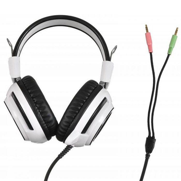 Наушники с микрофоном Oklick HS-G300 ARMAGEDDON, 2.3м, мониторы, оголовье, цвет белый-черный - фото 51366622 Наушники с микрофоном Oklick HS-G300 ARMAGEDDON, 2.3м, мониторы, оголовье, цвет белый-черный - фото 51366622