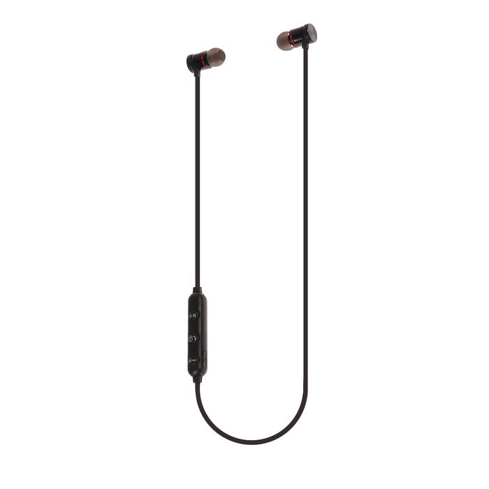 Наушники спортивные беспроводные, магнитные, Luazon VBT 1.6, вакуумные, Bluetooth 4.1, с микрофоном, 90 мАч, металлический корпус, чёрные - фото 51367055 Наушники спортивные беспроводные, магнитные, Luazon VBT 1.6, вакуумные, Bluetooth 4.1, с микрофоном, 90 мАч, металлический корпус, чёрные - фото 51367055